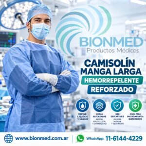 Camisolín M/L 1,30 Mts Hemorepelente estéril reforzado (x unidad)