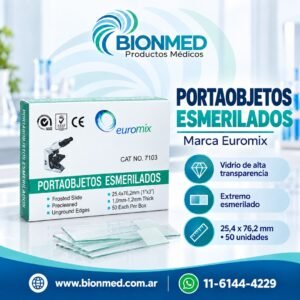 Porta objeto esmerilado caja x 50 U