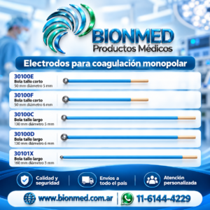 Electrodos para coagulacion monopolar
